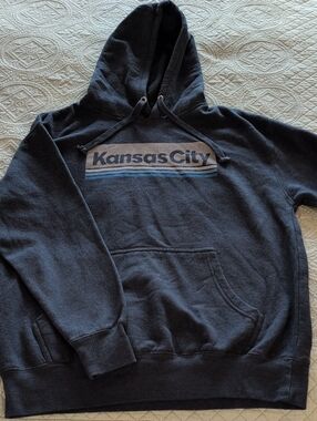 Kansas City Men's Crewneck Hoodie - Dark Navy Graphic